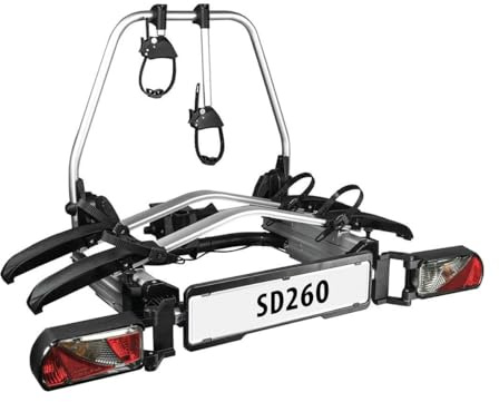 Enduro SD260 Fahrradträger mit Schiebeplattform, für Flügeltüren, Auto, Van, 60 kg Tragkraft, Aluminium, abschließbar, E-Bike kompatibel