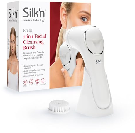 Silk'n Fresh - Gesichtsreinigungsbürste mit Spender für Reinigungslotion - Gesichtsreinigung und Hautmassage
