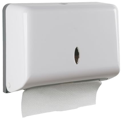 Papierhandtuchspender, kommerzielle Papierhandtuchspender für Badezimmer, Küche, Wandmontage, Papierhandtuchhalter, C-Falzung/Multifalzung, Papierhandtuchspender (weiß)