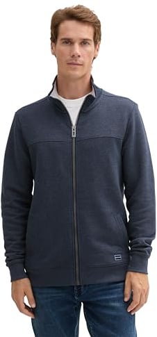 TOM TAILOR Herren Sweatjacke mit Stehkragen