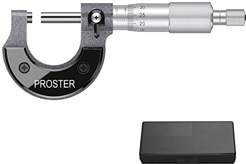 Proster Außenmessschraube Mikrometerset Bügelmessschraube Satz 0–150 mm Präzise Außenmikrometer Set mechanisch mit Ratsche, 0,01 mm Genauigkeit, Hartmetall Messflächen (1)