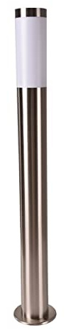 Novatool Gartenlampe I 80 cm I Edelstahl I IP44 I E27 Sockel I Gartenleuchte Stehlampe Säulenlampe außen Außenlampe Aussenleuchten Sockelleuchte Pollerleuchte Wegeleuchte…