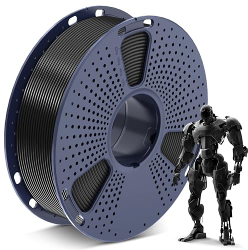 SUNLU PLA Filament 1.75 mm, 3D Drucker Filament PLA Schwarz 1KG | Maßgenauigkeit +/- 0,02mm, Sauber Gewickelte 1KG Spule (2,2 lbs) für Meisten 3D Drucker, Schwarz 1000g