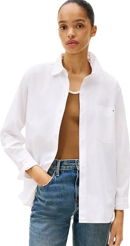 Tommy Hilfiger Damen Hemd Poplin Easy Fit Oversized