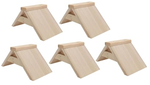 Holzbarsch für Tauben Zubehör, Vogelsitzstange | Khaki, 5 Stück für Hausdekoration und Haustierspielplatz, Kaubar, Passend für Hennen