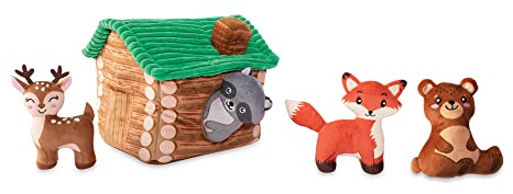 Fringe Studio Hide & Seek 289215 Hundespielzeug-Set, Plüsch, On Cabin Time