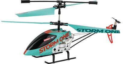 Carrera - 370501053-2,4 GHz Storm One I Helikopter mit Rumpf aus Aluminium I Hoch qualitative koaxiale Rotorsteuerung I Gyro-System I Automatischer Flughöhen-Assistent mit Auto-Start & Landefunktion