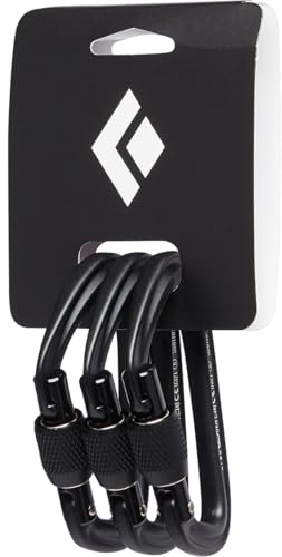 Black Diamond Schraubkarabiner HOTFORGE SCREWGATE 3 Pack mit Keylock, Farbe:Black