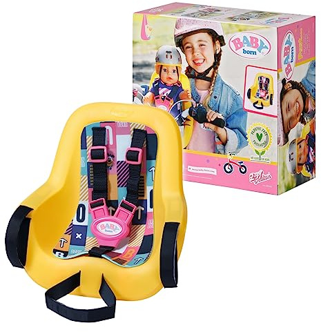 BABY Born Zubehör, Fahrradsitz für 43 cm große Puppen, einfache Befestigung am Kinderfahrrad, mit Dreipunktgurt für die Puppe, 830048, Zapf Creation.