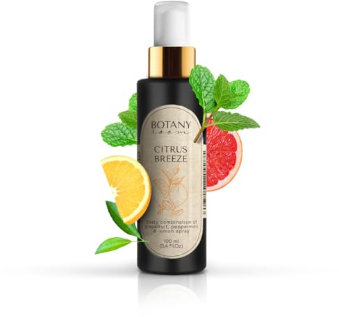 Citrus Breeze' Aromatherapy Spray - Erfrischendes Spray mit Grapefruit, Pfefferminze und Zitrone - Belebendes, reinigendes, natürliches Deodorant für Haus und Textilien, BotanyRoom®