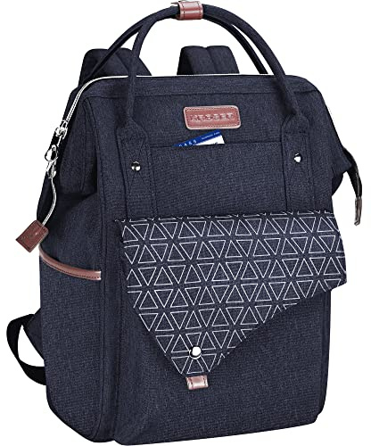 KROSER Laptop Rucksack 15,6 Zoll Schulrucksack für Damen, Blau | Reise Backpack Daypack Daypack, wasserdichte, für Universität/Reisen/Business/Arbeit, Frauen/Männer