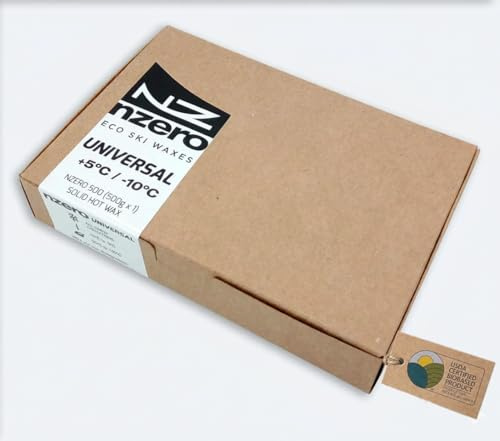 NZEROWAX Organisch Skiwachs | 500 g | Wachs für Ski, Skitourengehen, Snowboard, Langlauf