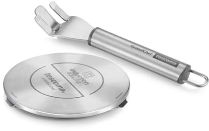 Tescoma Induktion Adapterplatte aus Edelstahl Grandchef mit 12cm Durchmesser, Induktionsadapter fürs Kochen mit normalen Töpfen und Pfannen auf Induktionsherdplatten