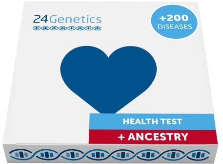 24Genetics DNA Test Gesundheit, Inklusive Kostenlosem Dna Test Abstammung, Finden Sie Ihre Veranlagung für bestimmte Krankheiten heraus, Treffen Sie Entscheidungen über Ihr Wohlbefinden