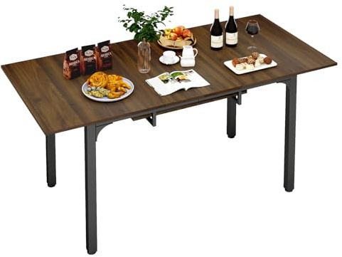 ARTETHYS Esstisch 110x70cm,Küchentisch Ausziehbar bis 149cm,Rechteckig Tish | Esszimmertisch aus Holz mit Abnehmbarem Einlegeblatt für bis zu 6 Personen,Dining Table für Küche, Esszimmer, Retro Braun