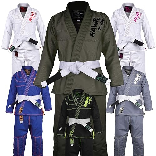 Hawk Sports Brazilian Jiu Jitsu Gi für Kinder, ultraleicht, extra robust, Premium-Stoff für Kinder, BJJ Gi