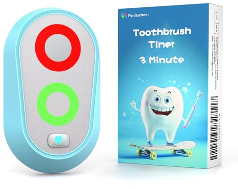 Zähneputzen Timer für Kinder 3 Minuten, lustige Neuheit Timer, Geschenk für Ihre Familie und Freunde, magnetischer wasserdichter mit Farblichtern im Badezimmer für Training Coach (Blau)