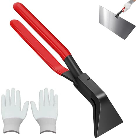 Falzzange 45°, Abkantzange Maulbreite 6 cm, Biegezange Blechbiegezange, Biegezange Breit, Falzzangen Blechzange, Falzzange mit Griff und Handschuhe, Zum Biegen und Glätten von Blechen