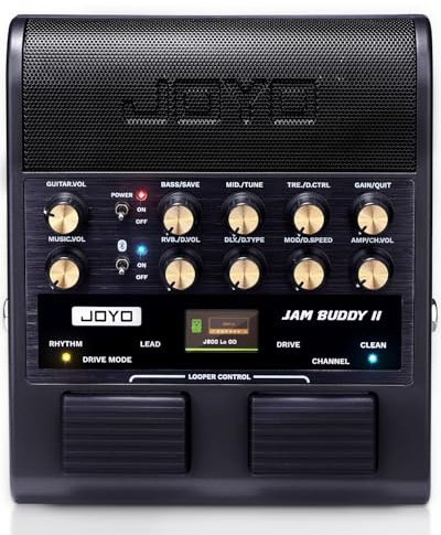 JOYO Verstärker Combo Gitarre, 10 W, tragbar, mit Multi-Effektpedal – 14 Ampli-Modelle, 3-Band-EQ, 36 Rhythmen & Looper, OTG-Aufnahme, Bluetooth (Jam Buddy II, schwarz)