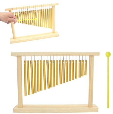 20 Töne Chime, 20Bars Wind Chimes Tree mit Hammer für Musikmeditations-Yoga | Single Row Musik Percussion Instrumente, Metallisches Klangspiel, Windspiele, Windglocke für Klassenzimmer Musikinstrument