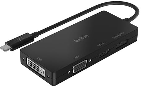 USB-C Video Adapter (HDMI, VGA, DVI, DISPLAYPORT), BLK