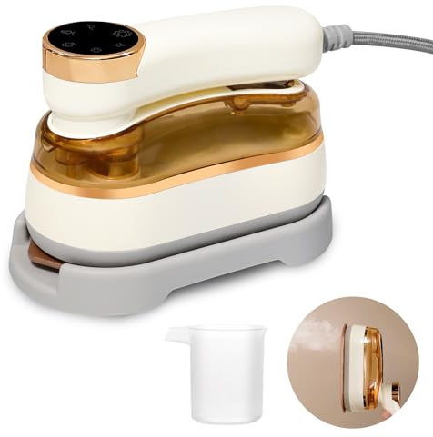 HNCY Mini bügeleisen, Mini Reisebügeleisen Klappbar 180° Drehbar, 1200w Dampfbügeleisen, 20 Sekunden Schnelles Aufheizen, Tragbare Steamer Dampfglätter für Zuhause, Reisegebrauch