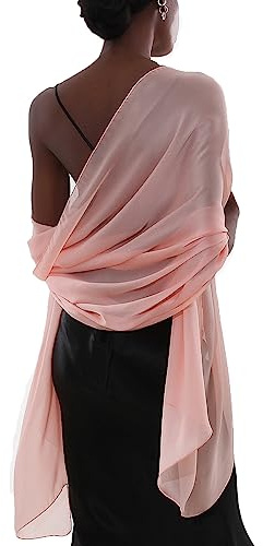 Stola Rosa Festlich für Abendkleid Damen Schals Tücher Sommer Dünn Schaltuch Pashmina