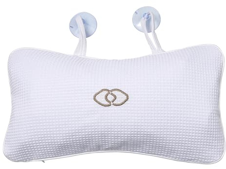 YUET Badewannenkissen, Kopfstütze mit 2 Saugnäpfen, Weich & Bequem, Anti-Schimmel, Geruchsresistent, Badewannenkissen für Home Spa, Badekissen als Nacken & Nackenkissen Badewanne