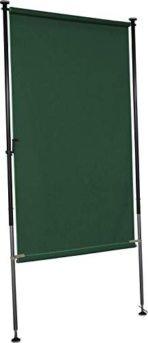 ANGERER Balkonsichtschutz Style grün, 150 cm | Senkrechtmarkise für Sicht- und Sonnenschutz, Montage ohne Bohren, ideal für Mietwohnungen, Made in Germany, waschbarer Stoff