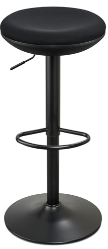 IWMH Stehhocker Höhenverstellbar, Stehhilfe Ergonomischer Bürohocker, 360° Drehbarer Stehhilfe ohne Rückenlehne, hocker für Büro, Schlafzimmer, Küche, Wohnzimmer (Schwarz)