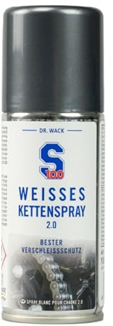 DR. WACK Weißes Kettenspray Motorrad 100 ml - Effektiver Kettenschmierstoff - Schutz vor Verschleiß & Korrosion - Kettenöl für weniger Reibung - für alle Ketten - Hochwertige Motorradpflege