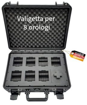 MC-CASES ® Uhrenkoffer für 8 Uhren - Wasserdicht - Abschließbar - Stoßfest - Extrem geschützt - Made in Germany