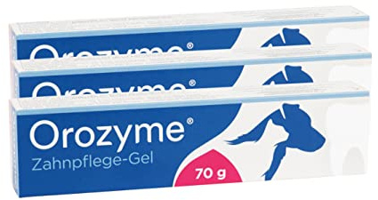 emmi-pet 3x emmiZyme Zahnpflege Gel Hund & Katze mit Selbstreinigungsfunktion 70g, Effektive Maulhygiene & Hunde Zahnpflege, Hundezahnpasta gegen Zahnstein & Mundgeruch