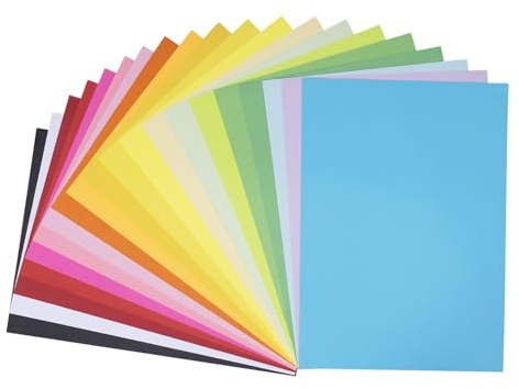 Carehabi 20 Farben A4 80gsm, 100 Blatt Buntpapier, Färbiges Kopierpapier, Buntes Papier für DIY Basteln Gestalten Dekorieren Kunsthandwerk