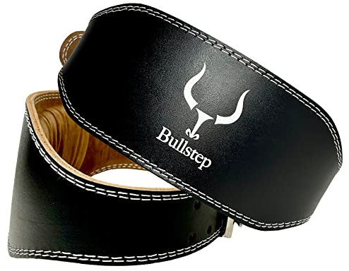 Bullstep® - Gewichthebergürtel Herren Und Damen | Lifting Belt 100% Rindsleder | Gym Gürtel Mit Schnalle | Weightlifting Belt Für Bodybuilding, Krafttraining, Gewichtheben, Powerlifting, Deadlift