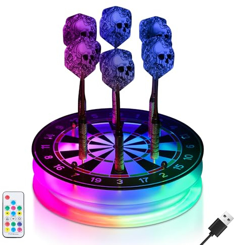 CoolGift Mart Darthalter, Dart-Geschenk für Männer und Jungen, die Sich für Darts begeistern, Dart-Zubehör und Raumdekoration mit USB-Kabel, Geburtstag und zu Weihnachten
