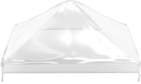 GRAFT Pavillon Abdeckung 3x3m | Schutzhaube für Gartenpavillon | Pavillondach Regenschutz | Gazebo Ersatzbezug | Wasserdicht Transparent | Wasserfeste Pavillon Abdeckplane | Wetterschutz Gartenzelt