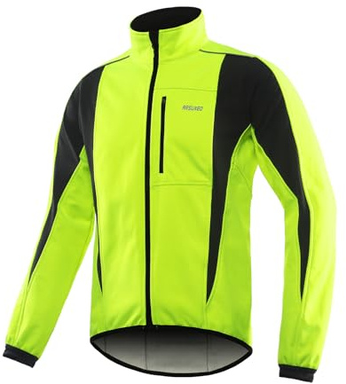ARSUXEO Herren Radjacke wasserdicht winddicht Winter Thermal Atmungsaktiv Fahrradbekleidung 15K Grün XXL