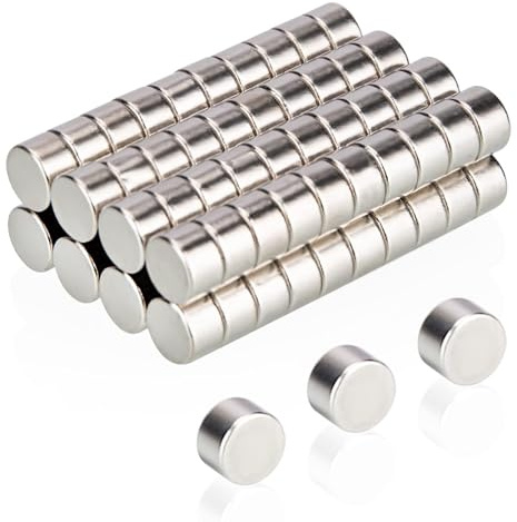 GoldRock 80 Stück 5x3mm Mini Magnete Rund, Kleine Magnete Stark, Kühlschrank Magneten zum Basteln,Magneten Starker Halt Mini für Whiteboard, Pinnwand,Magnettafel, Tür, Karte, Bildschirm