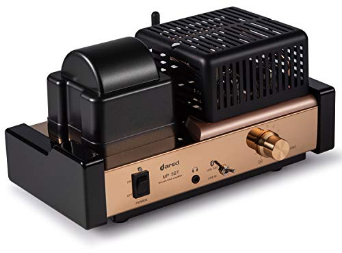 Dared MP-5BT Integrierter Stereo Röhrenverstärker,Hybrid Verstärker, Bluetooth Eingang,USB/DAC,Kopfhörer Ausgang,Vorverstärker Ausgang,Leistung 2x25W, Röhren 6N1.., Betrieb an 230VAC oder 110VAC