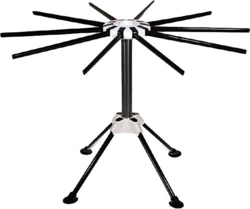 YUGN Manuelle Nudelmaschine mit Nudeltrockner – Robuster Edelstahl Pasta Maker mit verstellbarer Teigdicke für Spaghetti, Tagliatelle, Fettuccine & Lasagne – Küchenmaschine für frische Pasta