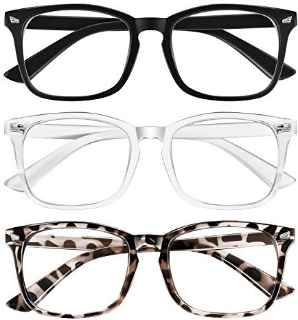 ZEHEXA Lesebrille Damen Herren, Quadratische Lesebrille, 3er-Pack +1,50