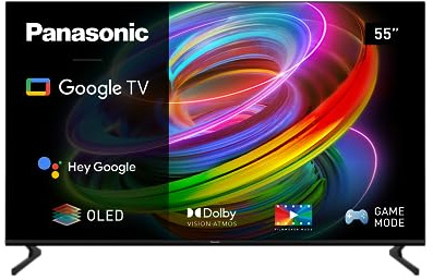 Panasonic TX-55MZ700E, 55 Zoll 4K Ultra HD OLED Smart 2023 TV, High Dynamic Range (HDR), Dolby Atmos & Dolby Vision, Android, Google Assistant, Chromecast, 2 fuß-sockel, Fernbedienung, Schwarz