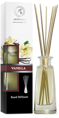 Raumduft Diffuser Vanille 100ml - Duftdiffuser - Vanilleduft | Raumbeduftung für Haus, Bad, Büro, Boutique, Lufterfrischer, Raumduft mit Stäbchen, Zimmerduft, angenehmer Duft