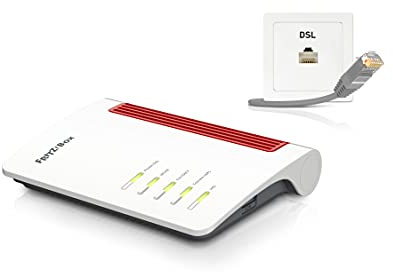 AVM FRITZ!Box 7530 WLAN AC+N Router (DSL/VDSL, 866 MBit/s (5GHz) & 400 MBit/s (2,4 GHz), bis zu 300 MBit/s mit VDSL-Supervectoring 35b, WLAN Mesh, DECT-Basis, Media Server, geeignet für Deutschland)