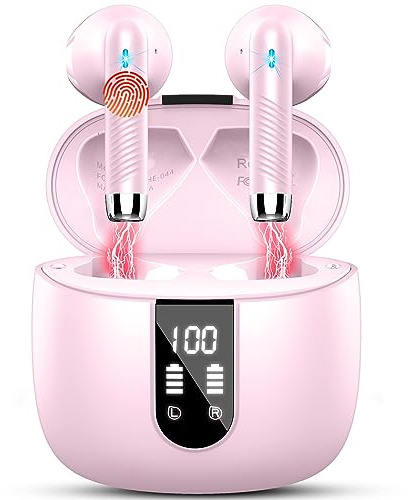 Drsaec Bluetooth Kopfhörer, In Ear Kopfhörer Kabellos Bluetooth 5.4 | Neue 4 Mic Kabellose Kopfhörer ENC Noise Cancelling Wireless Earbuds 48H Tiefer Bass, IP7 Wasserdicht Ohrhörer LED-Anzeige