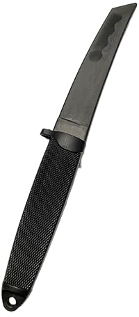 TEKKA BUDO Trainingsmesser Soft mit Tantoklinge 30,5 cm schwarz - Gummimesser Selbstverteidigung Training