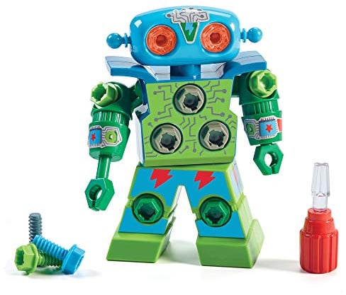 Learning Resources Design & Drill Roboter – Konstruktionsspielzeug mit Schraubwerkzeug – Fördert Feinmotorik & Problemlösung – STEM-Spiel ab 3 Jahren – Geschenkidee