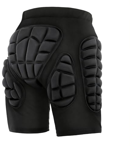 TOMSHOO Protektorhose Herren Damen für Snowboarding, Skaten und Skifahren | Gepolsterte Impact-Shorts mit 3D-Schutz für Hüfte, Gesäß und Steißbein, verstärkte EVA-Polster für zuverlässige Stoßdämpfung