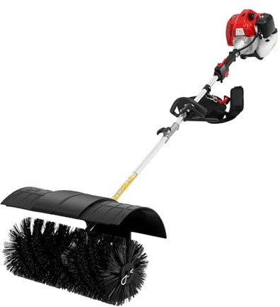52CC 2,3 PS Benzin Schneefräse Kehrmaschine Motorbesen, Handy Sweep Handkehrmaschine Kehrbesen, Elekrischer Sweep Schneefräse